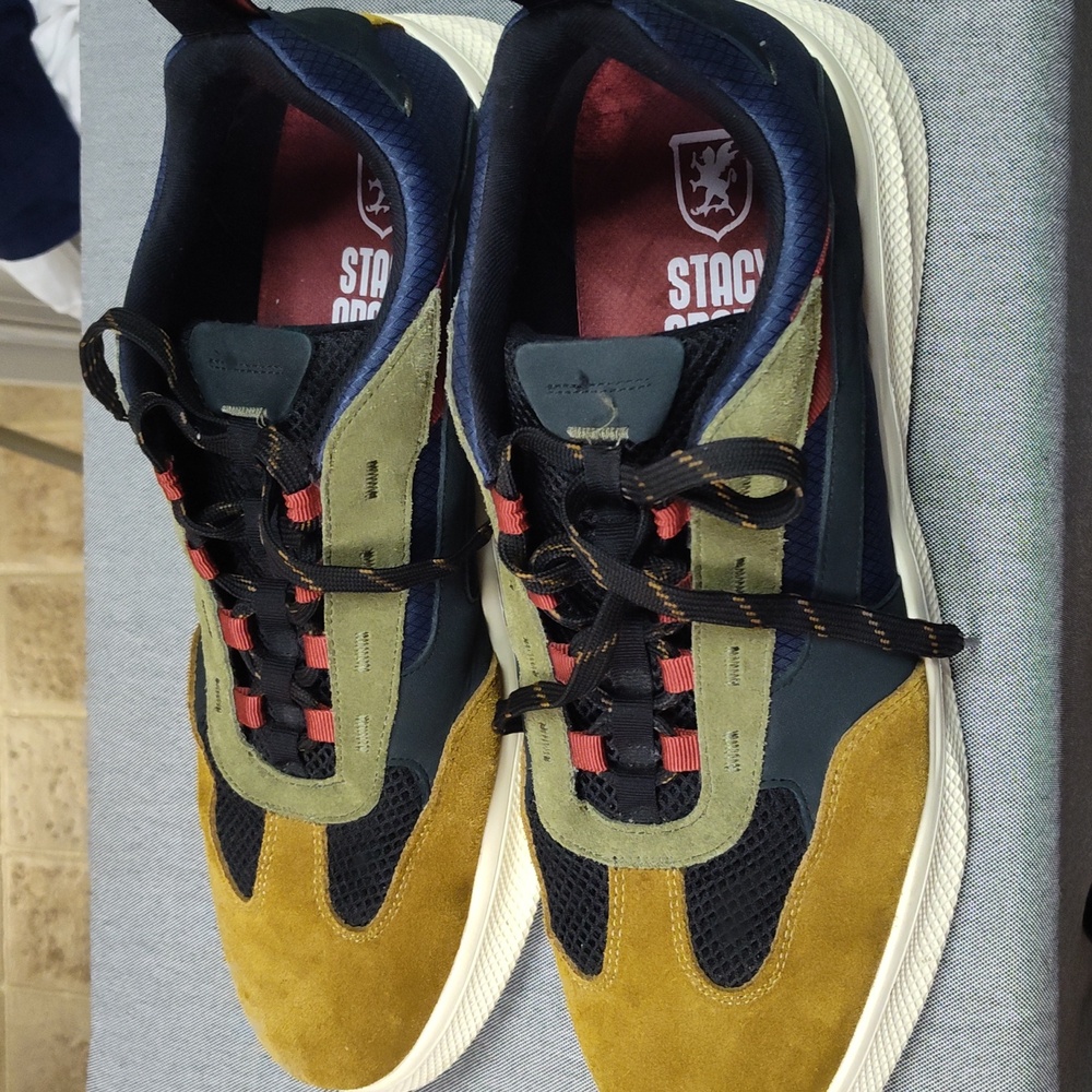 Stacy Adams Mustard and Olive Sneakers